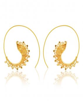 Handmade Nickel Free Gold Plated High Fashion Designer Ethnic Earring